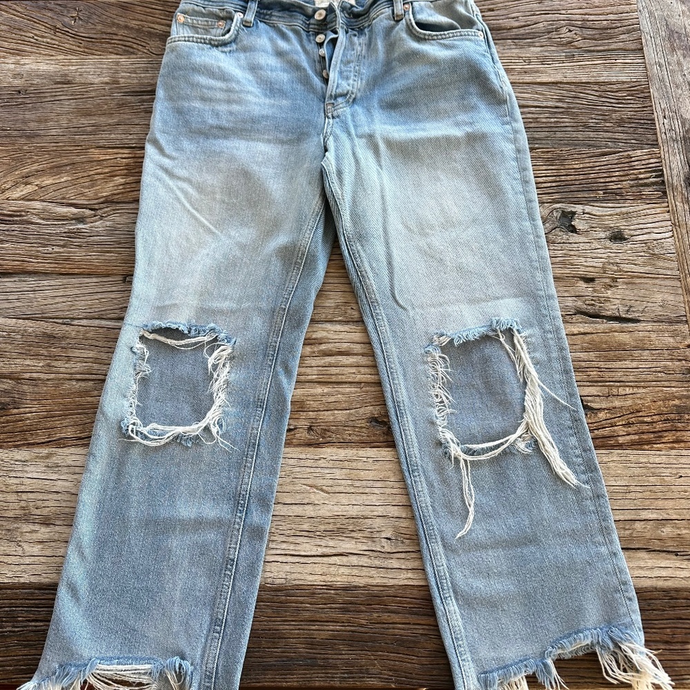 Women's Free People Cutoff Distressed Denim Jeans